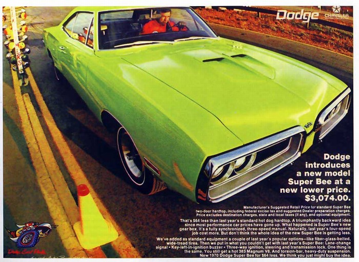 1970 Dodge Super Bee Advertisement - 1